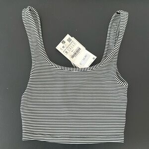 Black and White Crop Top